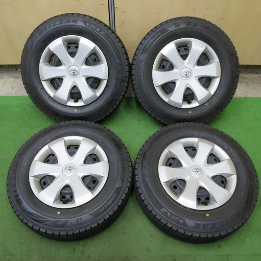 バリ溝！23年！9分★トヨタ パッソ ヴィッツ 等 純正 スチール 155/80R13 スタッドレス ブリヂストン ブリザック VRX2 13インチ PCD100/4H★6030201ナス