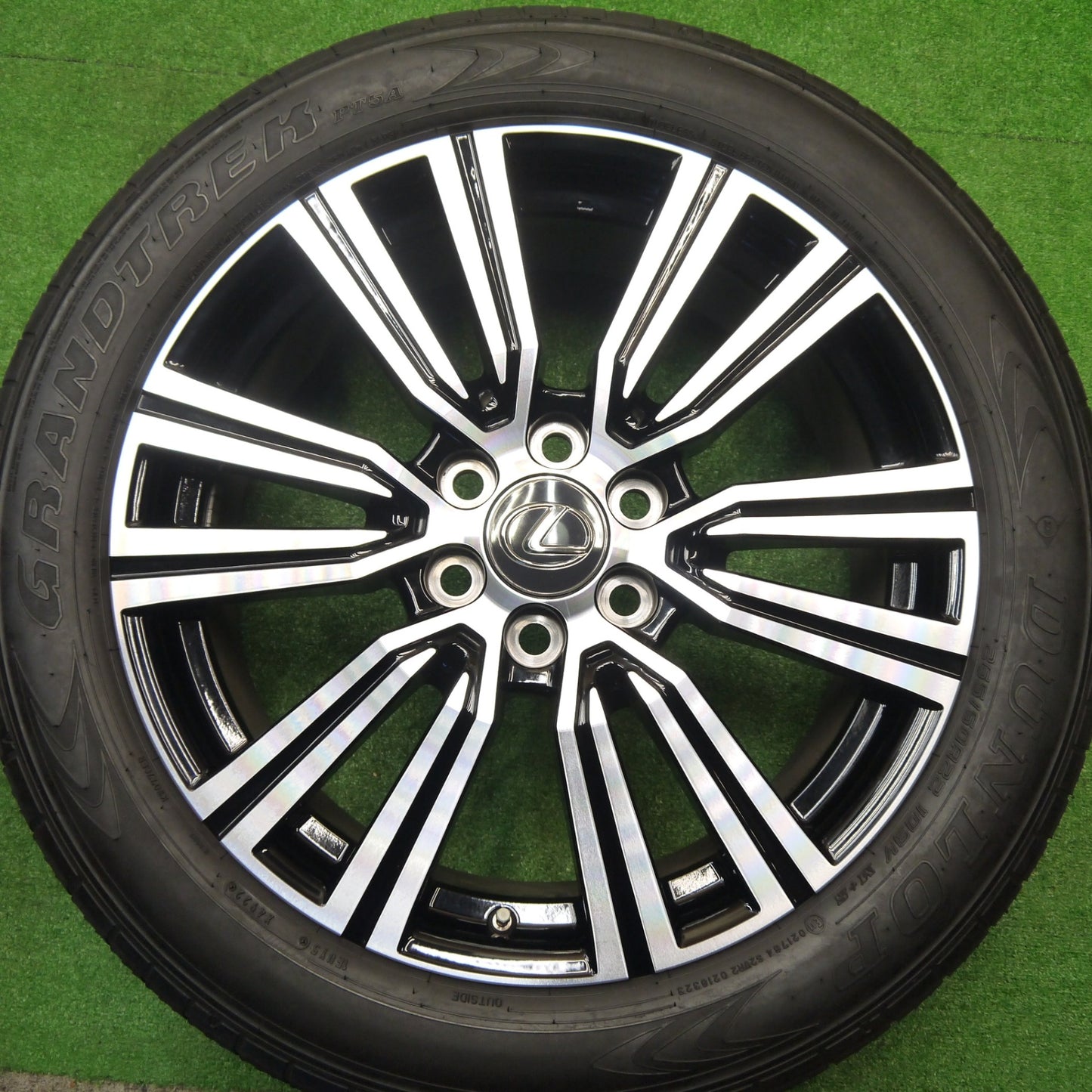 バリ溝！22年！キレイ！9.5分★レクサス LX 純正 RAYS 265/50R22 ダンロップ グラントレック PT5A 22インチ レイズ PCD139.7/6H★5102103Hノ
