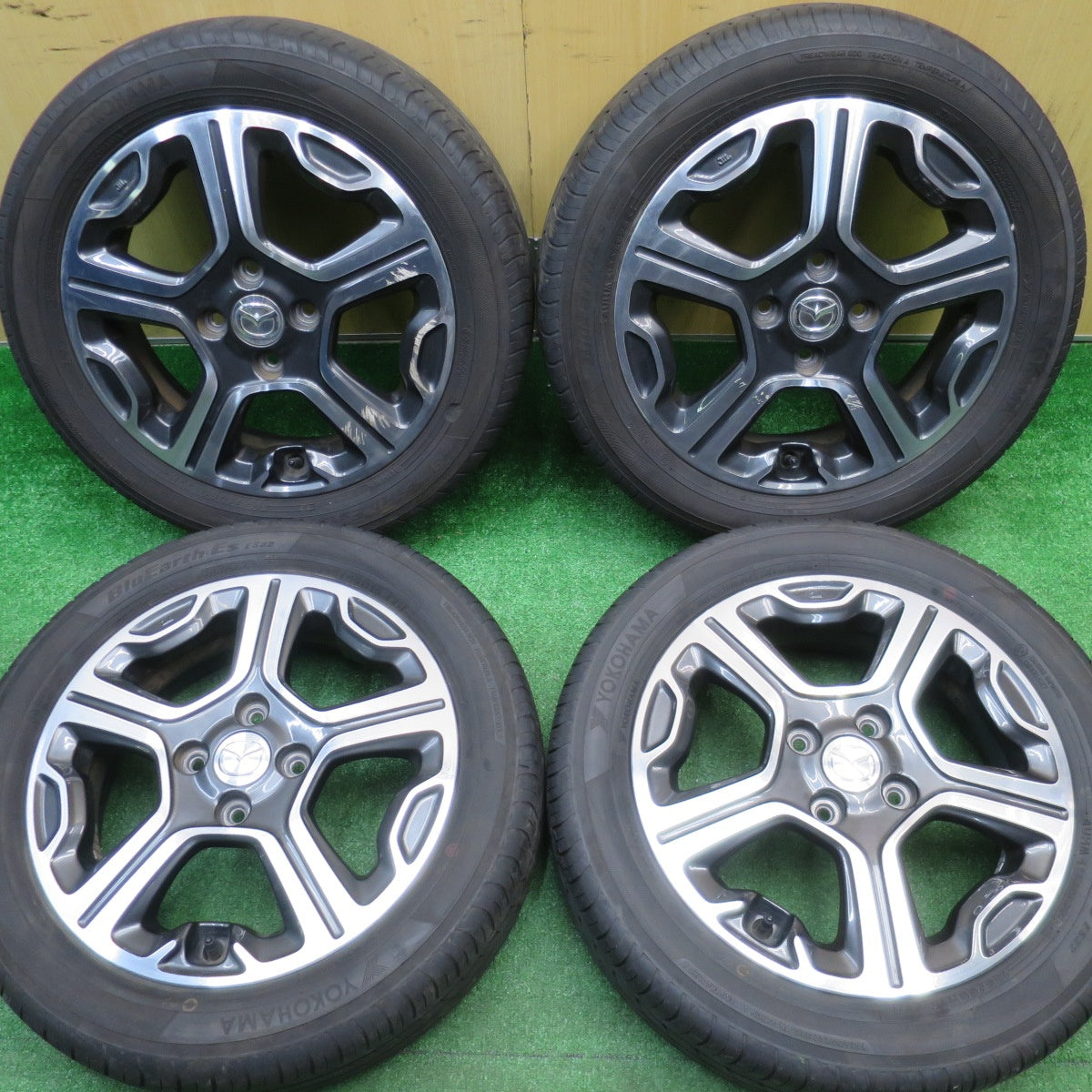 4本価格！23年★マツダ フレア クロスオーバー スズキ ハスラー 純正 165/60R15 ヨコハマ BluEarth-ES ES32 15インチ PCD100/4H★5110308NJノ