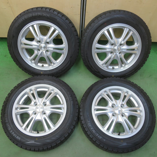 バリ溝！23年！ほぼ10分★スタッドレス 175/65R15 ダンロップ ウインターマックス WM02 WB 社外 アルミ 15インチ PCD100/4H★6052604イス