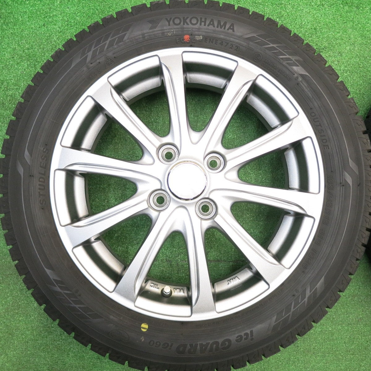 バリ溝！22年！キレイ！ほぼ10分★スタッドレス 165/65R15 ヨコハマ アイスガード iG60 WEZEN 15インチ ソリオ ハスラー 等 PCD100/4H★5110804HAス