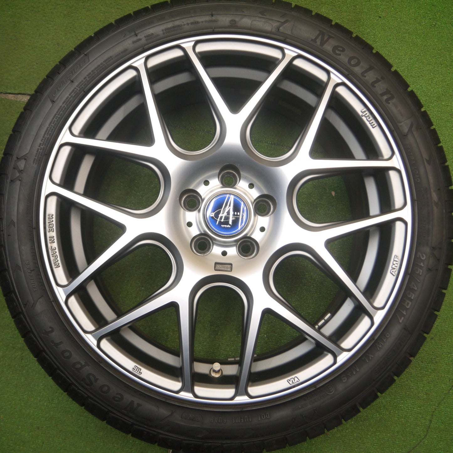 [送料無料] バリ溝！22年！8.5分★86 BRZ 等 LEONIS NAVIA06 215/45R17 ネオリン ネオスポーツ レオニス ナヴィア06 17インチ PCD100/5H★5030302Hノ