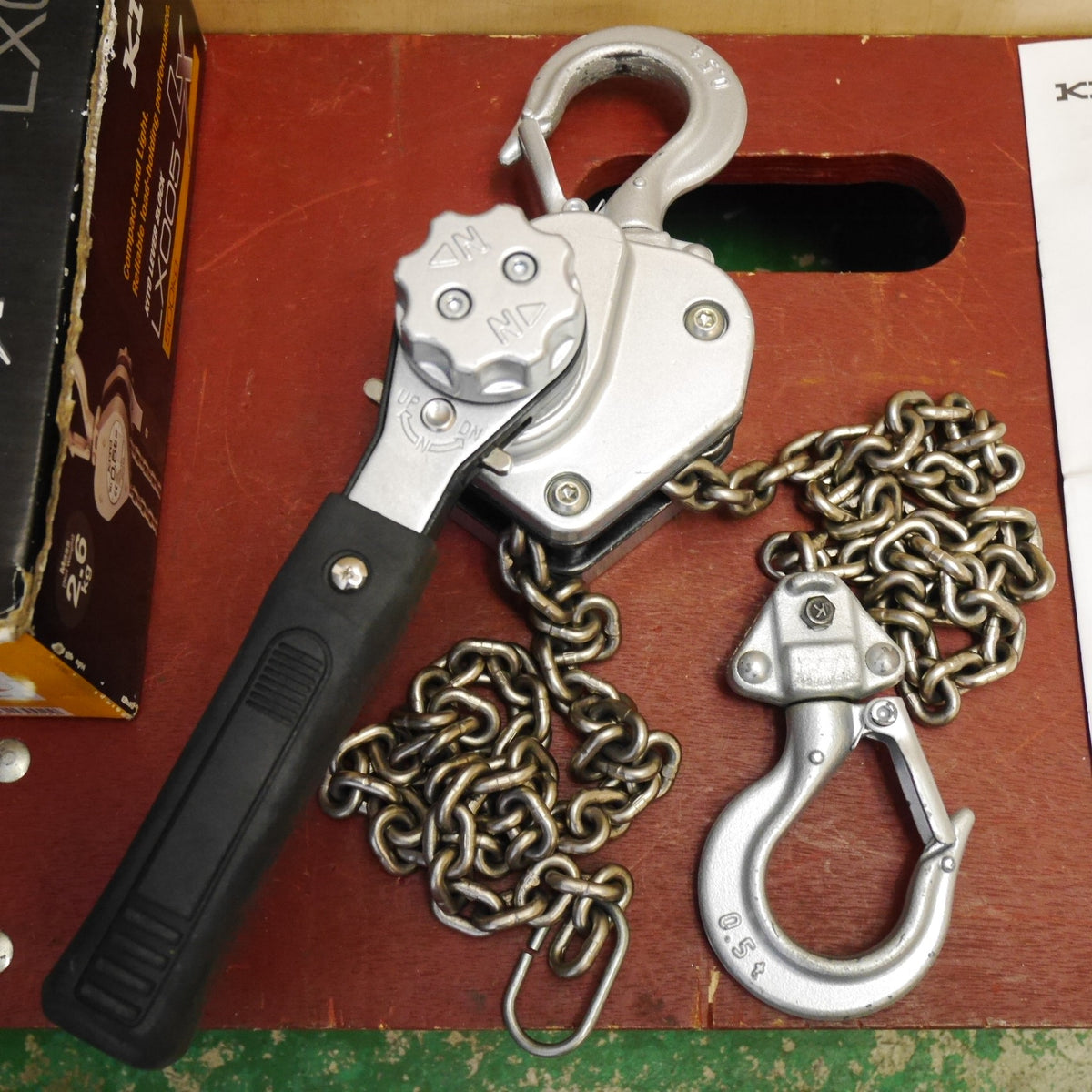 キレイ☆KITO キトー レバーブロック 0.5ton LX005 LX1B V-4.3×12.0mm 0.5トン 1/2TON 500kg 工具☆
