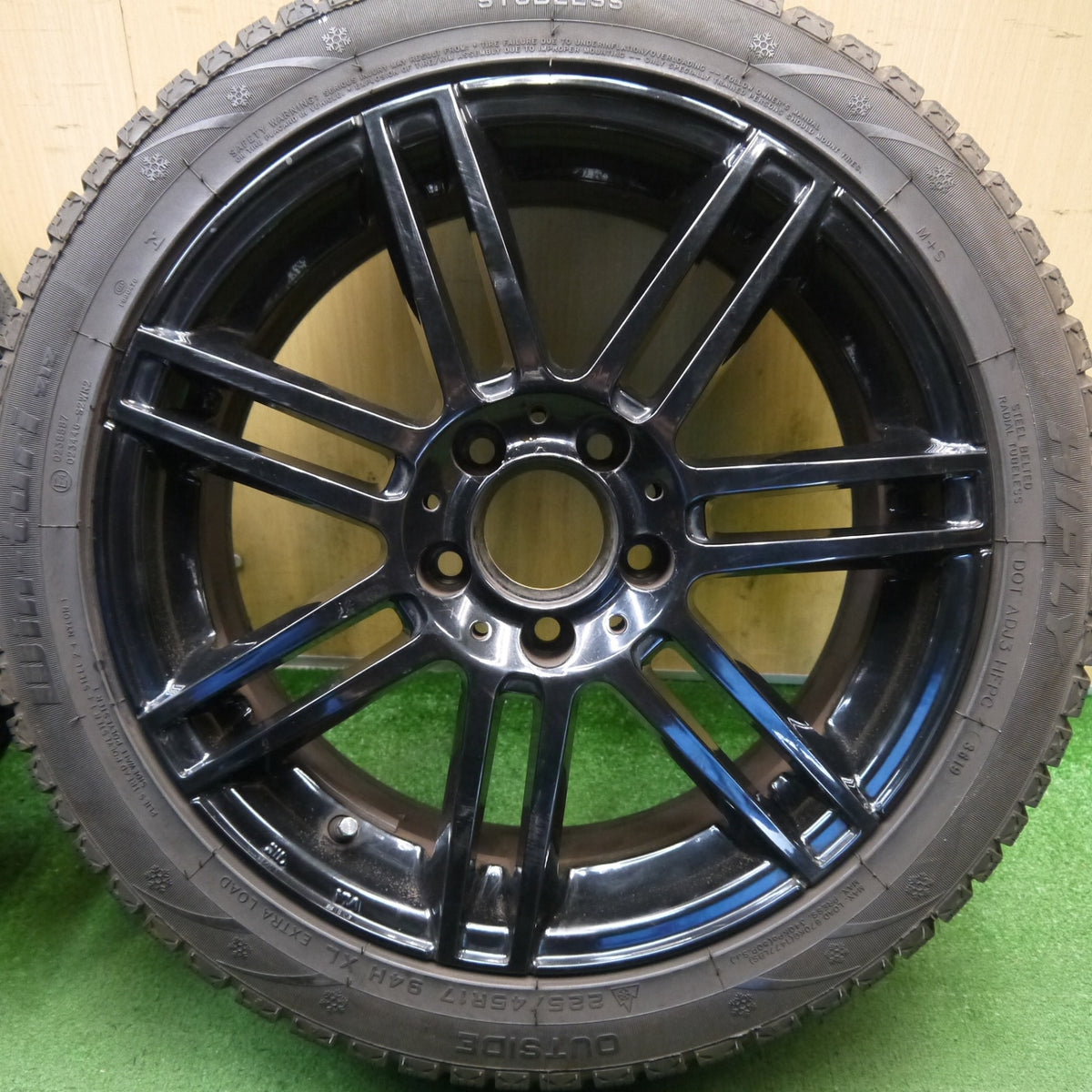 バリ溝！9.5分◎ベンツ 等 225/45R17 スタッドレス ハイフライ Win-turi 212 社外 アルミ 17インチ PCD112/5H◎6090902Hス