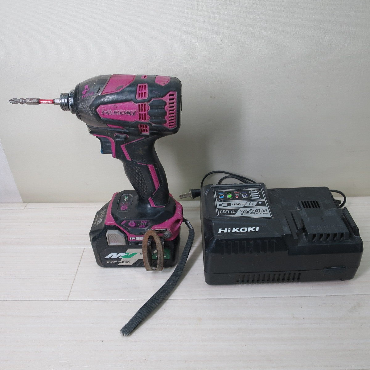 [送料無料] ☆HiKOKI ハイコーキ コードレス インパクトドライバ WH36DA 電動 工具 充電器 UC18YDL バッテリー BSL36A18☆
