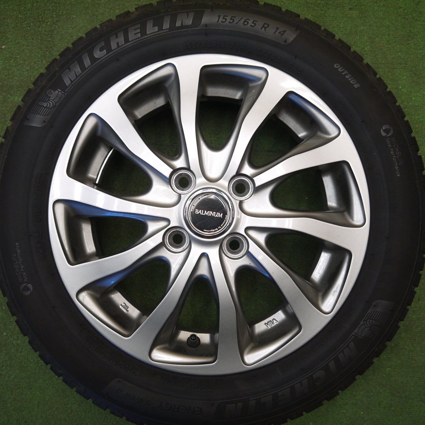 4本価格！23年★155/65R14 ミシュラン エナジーセイバー4 BALMINUM TR10 バルミナ 14インチ PCD100/4H★6032406Hノ