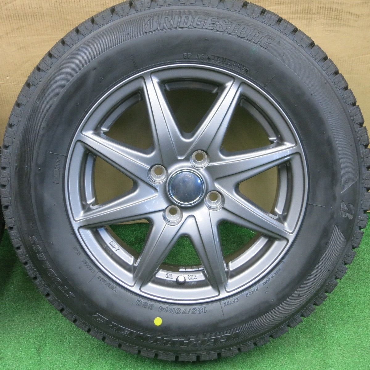 未使用！25年★スタッドレス 185/70R14 ブリヂストン アイスパートナー2 LAPORTA ラポルタ 14インチ PCD100/4H★6021804NKス