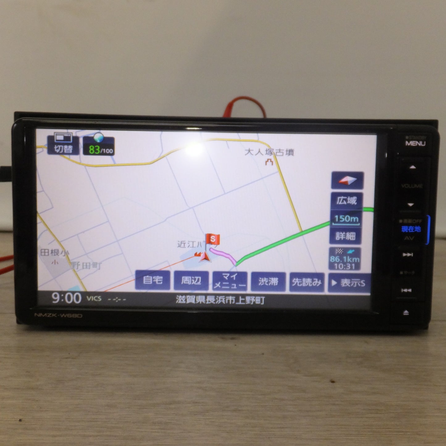 [送料無料] ★ケンウッド製 ダイハツ 純正 ワイド エントリーメモリーナビ NMZK-W68D[37]★