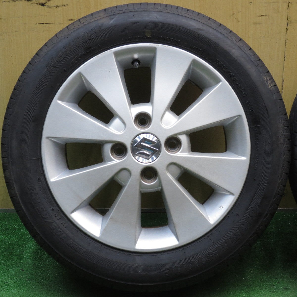 バリ溝！22年！8.5分★スズキ ワゴンR 純正 155/65R14 ブリヂストン ネクストリー エコピア 14インチ PCD100/4H★5073104NJス