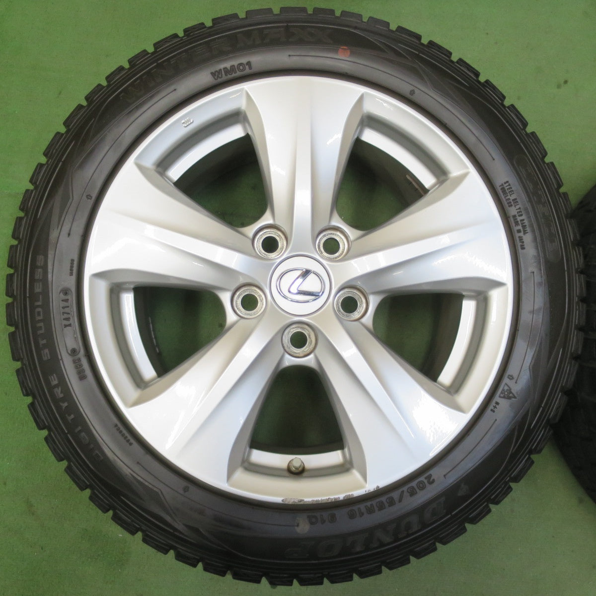 センサー付！キレイ★レクサス IS 純正 205/55R16 スタッドレス ダンロップ ウインターマックス WM01 16インチ PCD114.3/5H★5120207イス
