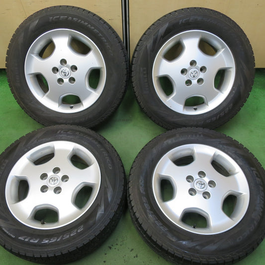 バリ溝！9分★トヨタ クルーガー 純正 225/65R17 スタッドレス ピレリ アイスアシンメトリコ 17インチ PCD114.3/5H★5090304TTス
