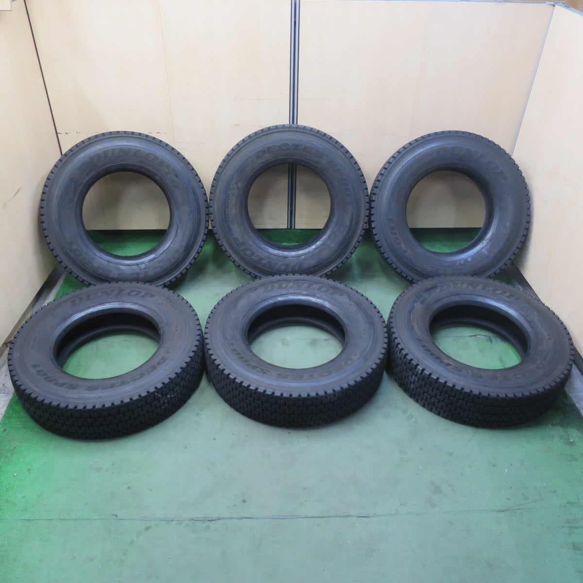 バリ溝！23年！9.5分！6本★トラック タイヤ 225/80R17.5 123/122L スタッドレス ダンロップ デクテス SP001 DECTES 17.5インチ★6051501イスタ