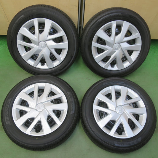 新車外し！25年◎ホンダ JF3 JF4 N-BOX 純正 スチール 155/65R14 ヨコハマ ブルーアース AE01K 14インチ PCD100/4H◎6092303イノ