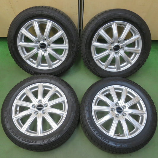 バリ溝！23年！キレイ！9.5分◎インプレッサ 等 205/55R16 スタッドレス トーヨー オブザーブ GIZ2 BALMINUM KR10 バルミナ 16インチ PCD100/5H◎6101306イス