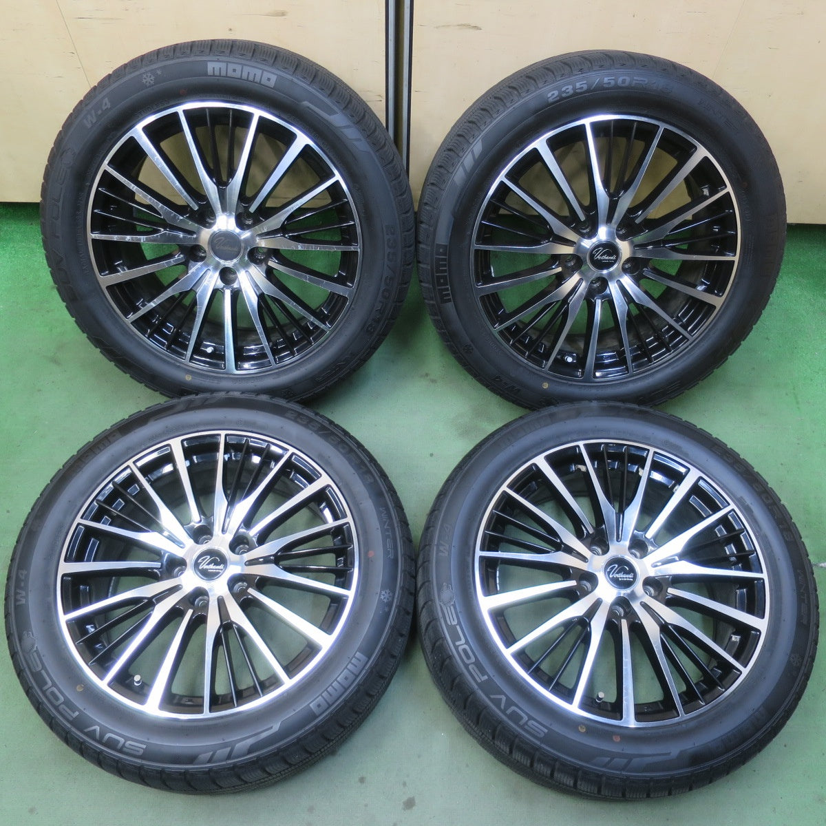 バリ溝！23年！8.5分◎スタッドレス 235/50R18 モモ SUV POLE W-4 Verthandi ヴェルザンディ 18インチ PCD114.3/5H◎6091501IMス