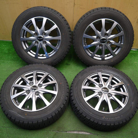 バリ溝！キレイ！9.5分★スタッドレス 155/65R13 ダンロップ ウインターマックス WM02 Exceeder エクシーダー 13インチ PCD100/4H★5031810Hス