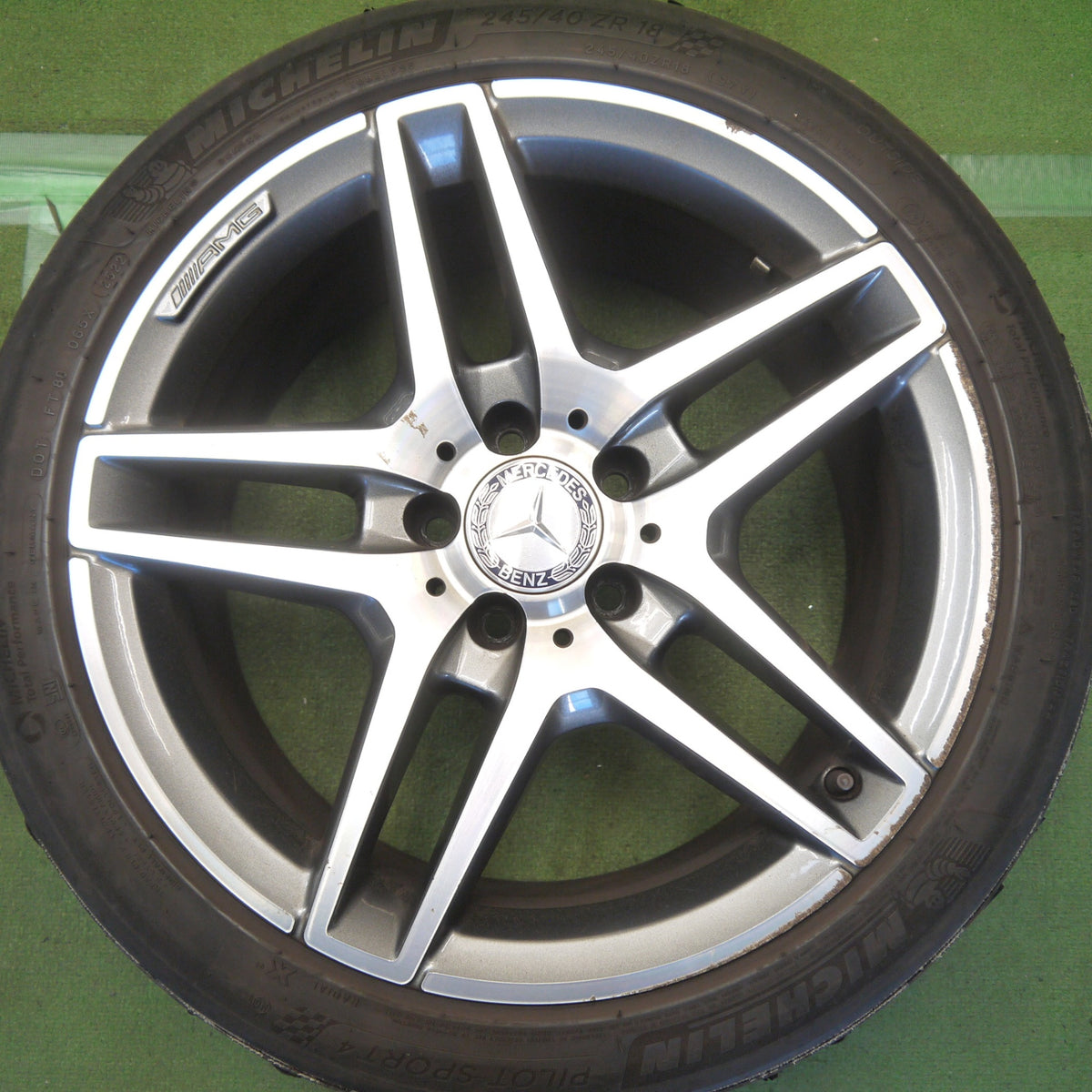 4本価格！23年◎ベンツ Eクラス W212 純正 AMG 245/40R18 265/35R18 ミシュラン パイロット スポーツ5 18インチ PCD112/5H◎6092505Hノ