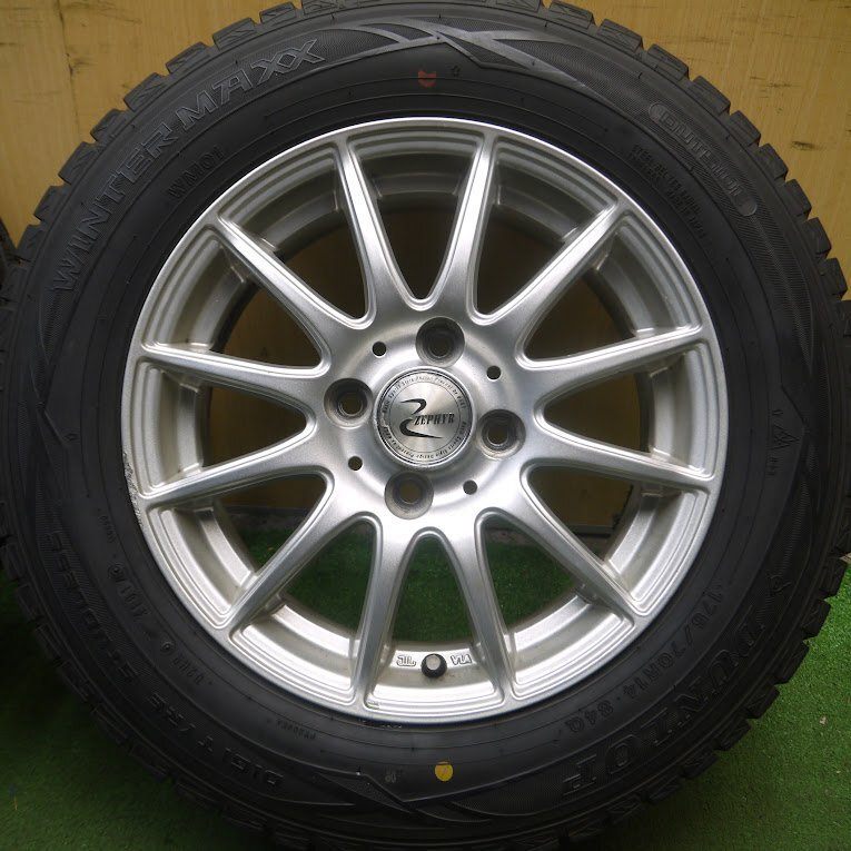 バリ溝！8.5分★スタッドレス 175/70R14 ダンロップ ウインターマックス WM01 ZEPHYR ゼファー PCD100/4H★4020711Hス