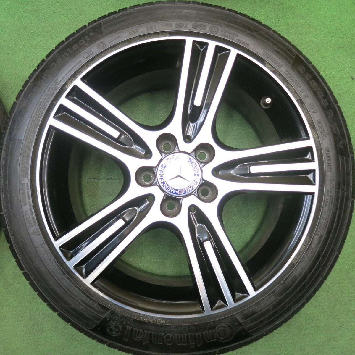 バリ溝！8.5分★ベンツ Cクラス W204 純正 225/45R17 コンチネンタル コンチスポーツ コンタクト5 MO 17インチ PCD112/5H★6043004HAノ