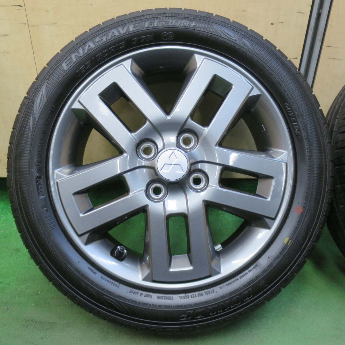 新車外し！24年★三菱 デリカ ミニ 純正 165/60R15 ダンロップ エナセーブ EC300+ 15インチ PCD100/4H★5112410イノ