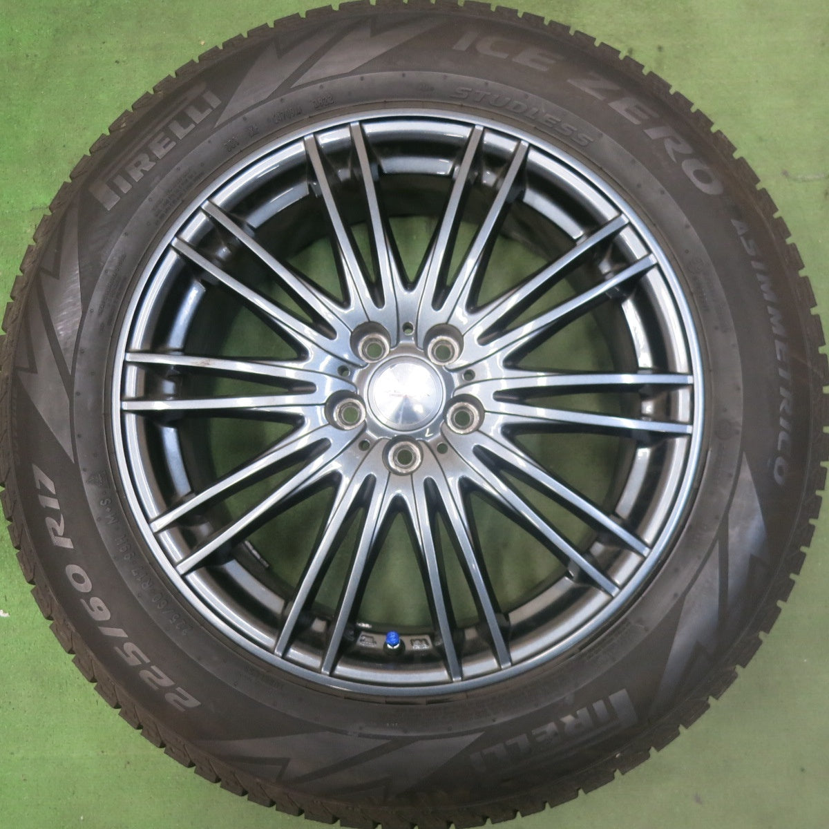 バリ溝！22年！キレイ！9分★XV 等 225/60R17 スタッドレス ピレリ アイスゼロ アシンメトリコ VELVA AGUDO ヴェルヴァ アグード 17インチ PCD100/5H★5102501SKス