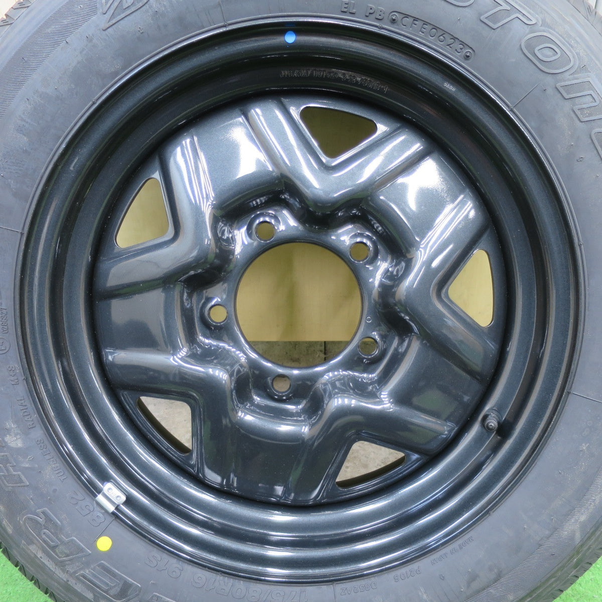 新車外し！23年！1本★スズキ JB64W ジムニー 純正 スチール 175/80R16 ブリヂストン デューラー H/L 852 DUELER 16インチ スペア PCD139.7/5H★6010507ナノ