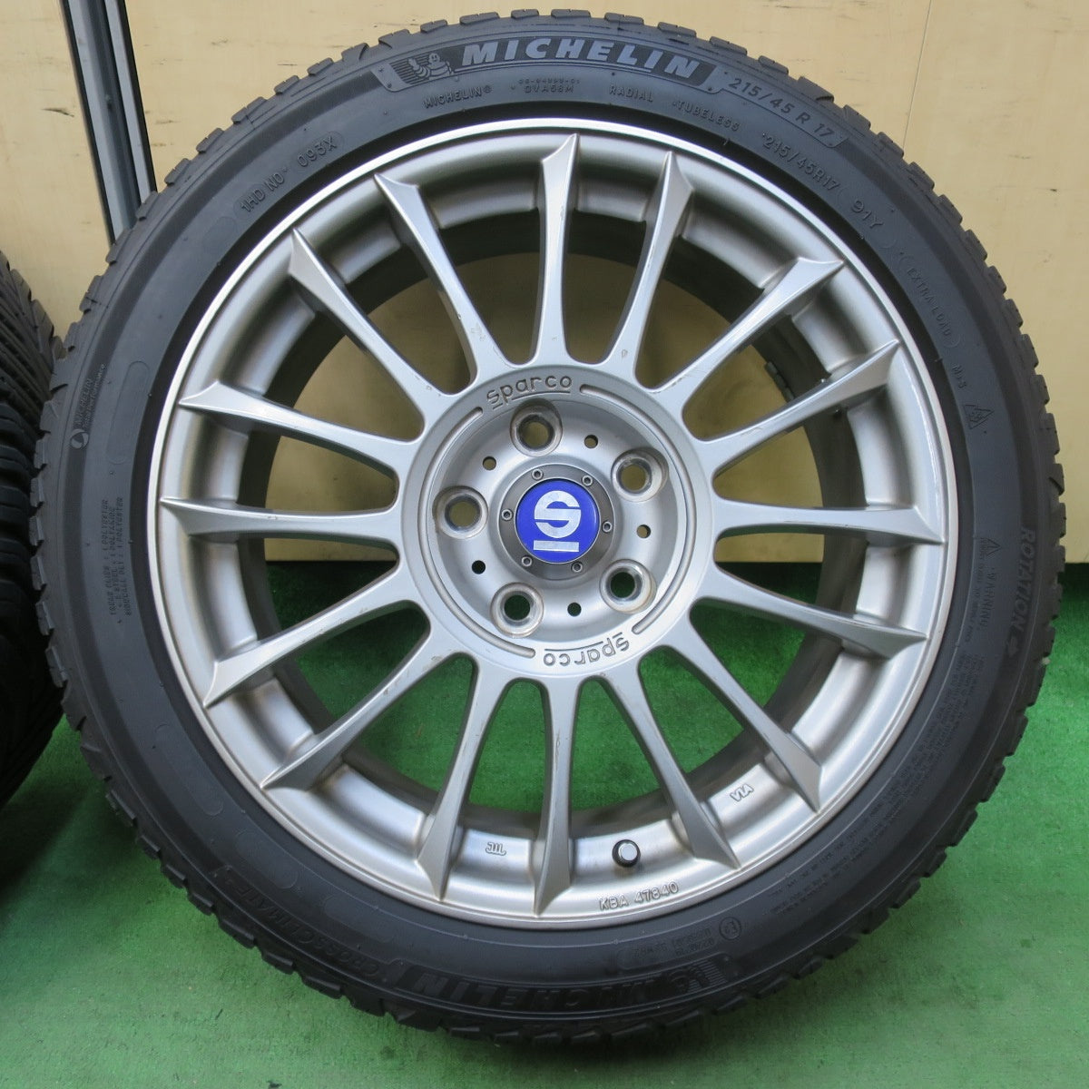 バリ溝！23年！9.5分以上★Sparco PISTA O・Z 215/45R17 ミシュラン CROSSCLIMATE2 スパルコ ピスタ OZ 17インチ PCD114.3/5H★5042102イノ