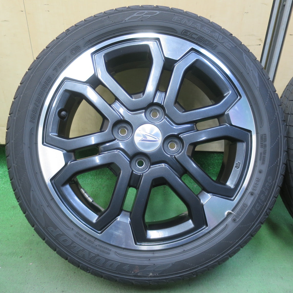 キレイ！24年◎ダイハツ LA700S ウェイク 純正 165/55R15 ダンロップ エナセーブ EC204 15インチ PCD100/4H◎6091109イノ