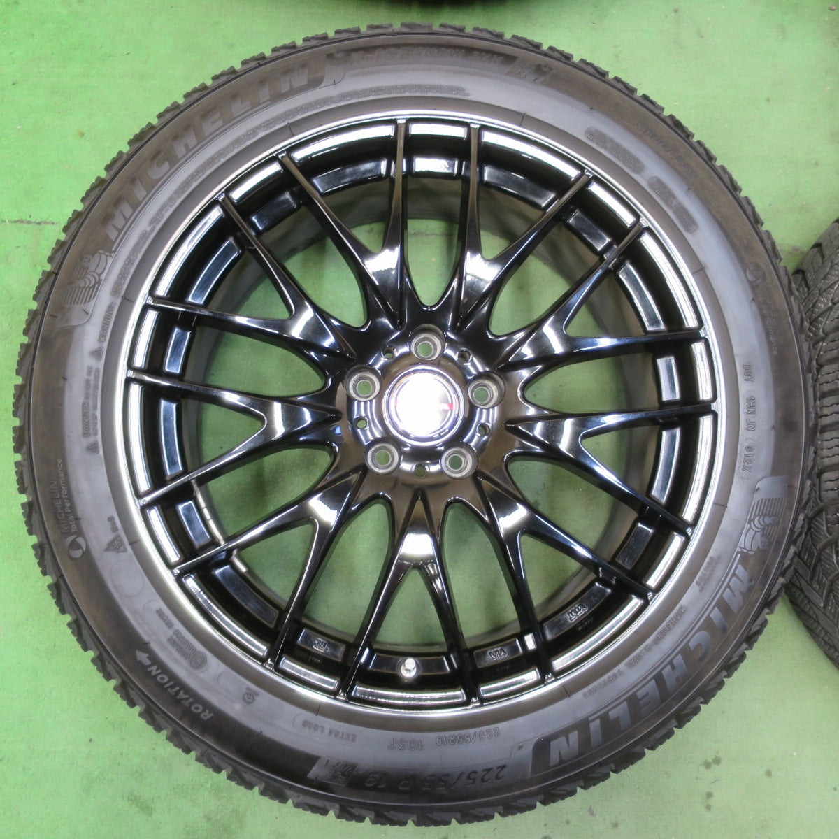 バリ溝！22年！キレイ！9分★スタッドレス 225/55R19 ミシュラン X-ICE SNOW SUV PRAVA プラバ 19インチ PCD114.3/5H★5081604イス