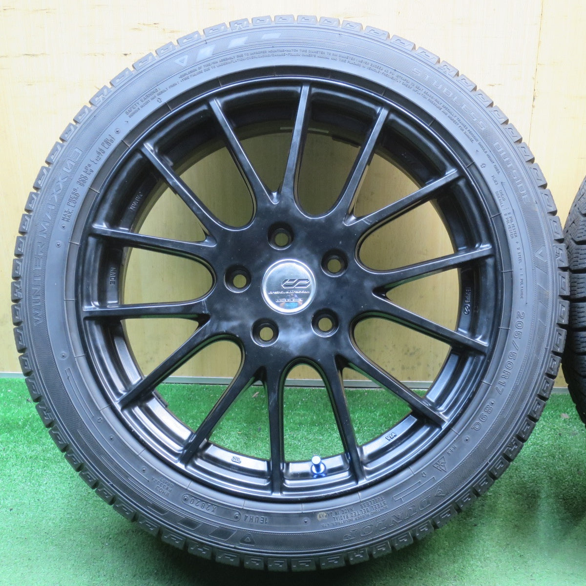 バリ溝！9分◎スタッドレス 205/50R17 ダンロップ ウインターマックス 03 Creative Direction ENKEI エンケイ 17インチ PCD114.3/5H◎6060903NJス