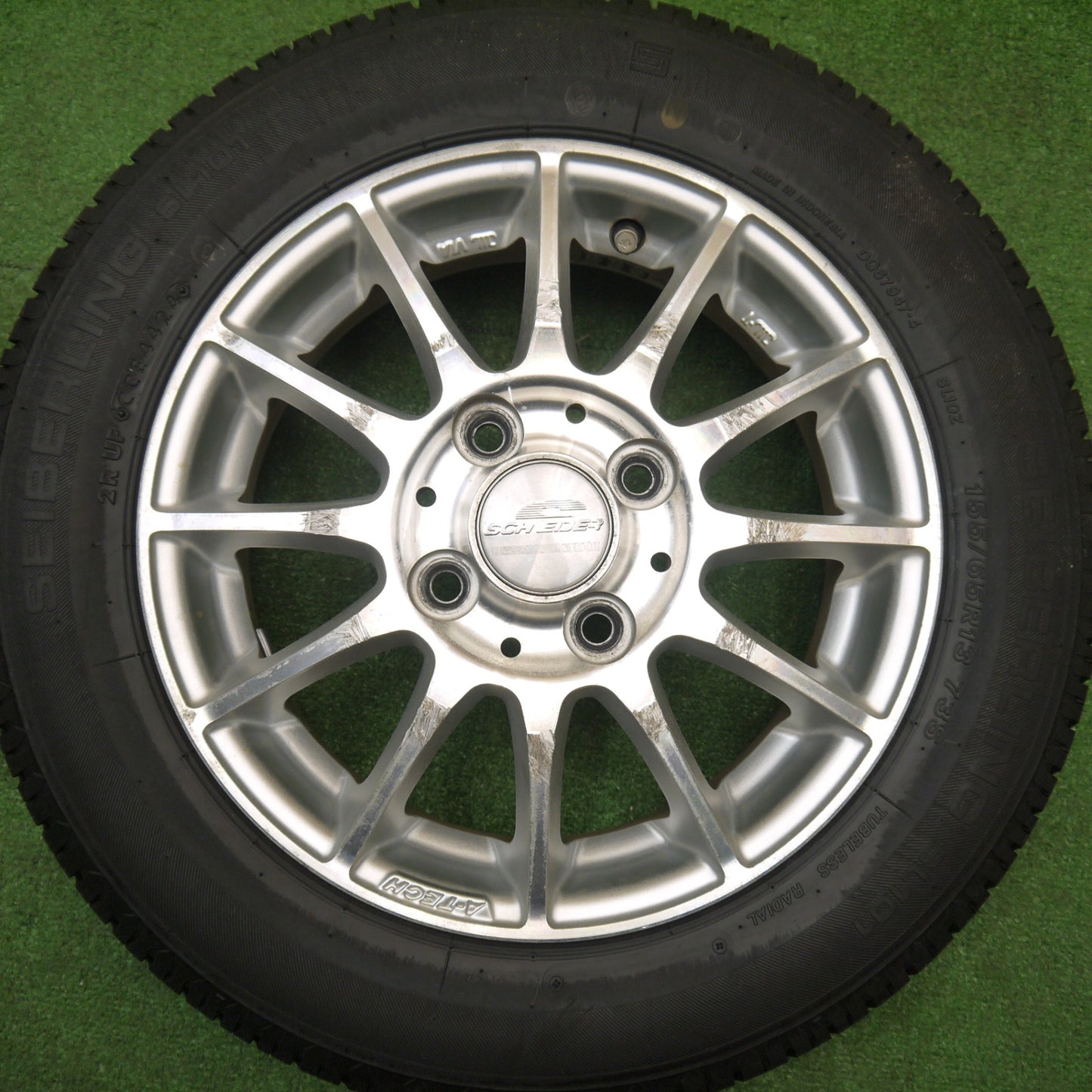 バリ溝！24年！ほぼ10分★155/65R13 セイバーリング SL101 SCHNEIDER シュナイダー 13インチ PCD100/4H★5110709Hノ