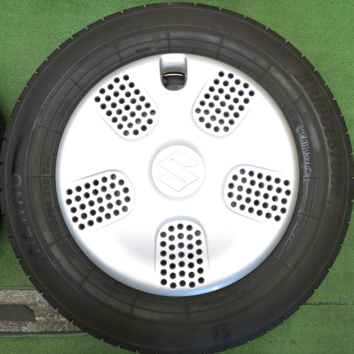 ほぼ未使用！26年◎スズキ MF33S MRワゴン 純正 スチール 145/80R13 ブリヂストン NEWNO ニューノ 13インチ PCD100/4H◎6082703HAノ