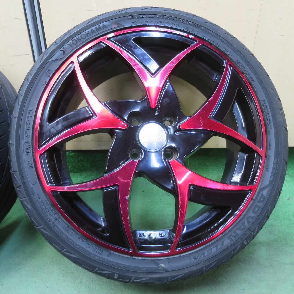 4本価格！23年★Cliff Climb TC-05 205/40R17 ヨコハマ アドバン FLEVA V701 ウィンラン R330 クリフクライム 17インチ PCD100/4H★6053010イノ