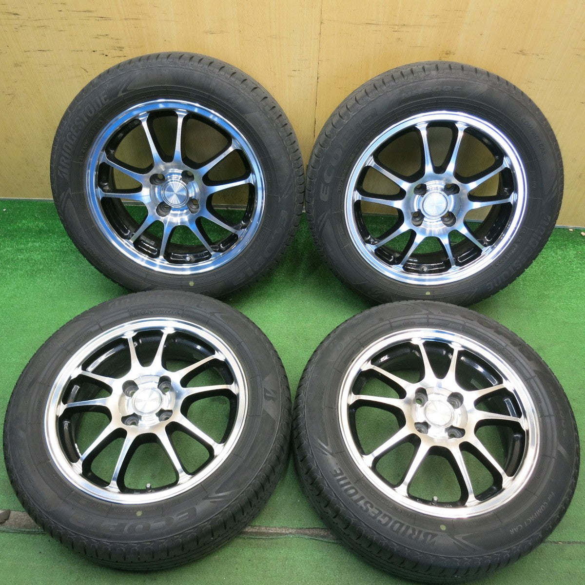 バリ溝！22年！9分◎185/60R15 ブリヂストン エコピア NH200C ECO FORME エコフォルム 15インチ PCD100/4H◎6071605HAノ