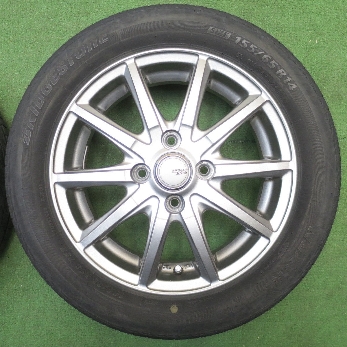 キレイ★155/65R14 ブリヂストン ネクストリー エコピア SIBILLA NEXT GS-5 シビラ 14インチ PCD100/4H★6040902NJノ