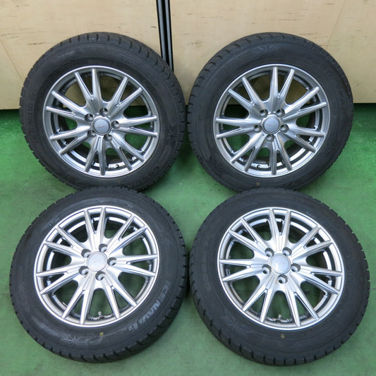 [送料無料] バリ溝！キレイ！9分★シエンタ 等 185/60R15 スタッドレス グッドイヤー アイスナビ6 VELVA KEVIN ヴェルヴァ 15インチ PCD100/5H★5010808SYス