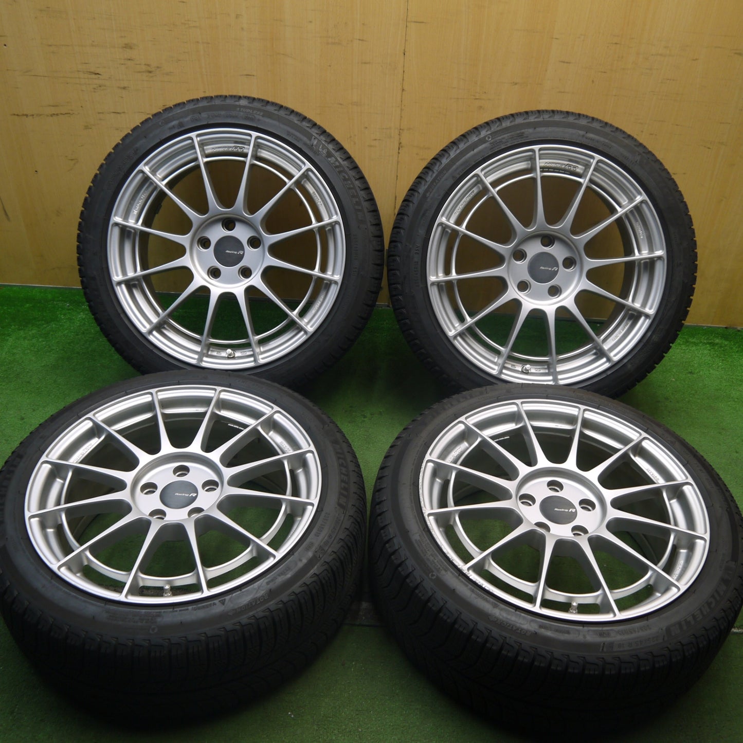 キレイ★ワーゲン 等 ENKEI NT03RR 225/45R18 スタッドレス ミシュラン X-ICE3+ エンケイ 18インチ PCD112/5H★5073003Hス