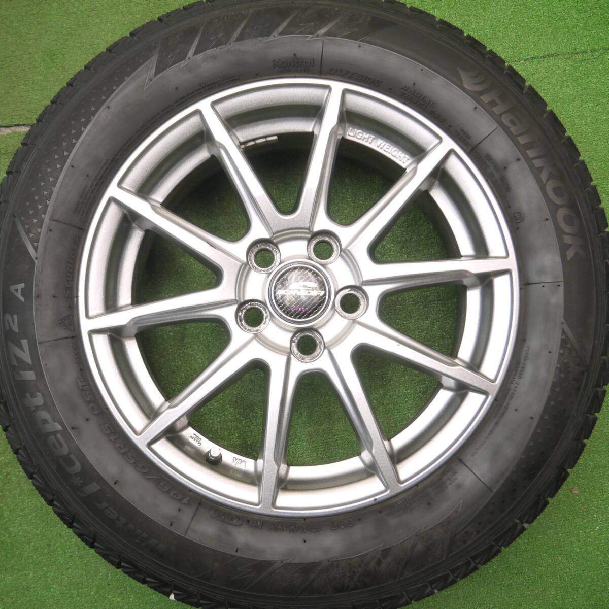 キレイ★プリウス 等 195/65R15 スタッドレス ハンコック ウインター アイセプト IZ2A SCHNEIDER シュナイダー 15インチ PCD100/5H★5010809Hス