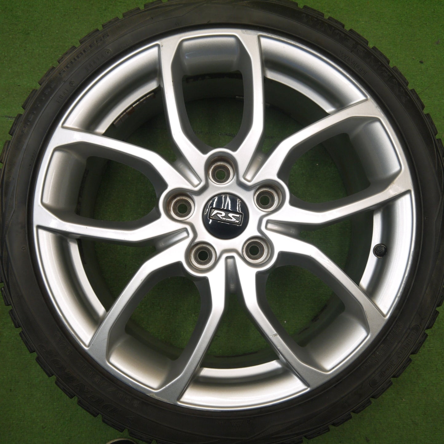 4本価格★ルノー ルーテシア RS 純正 205/45R17 スタッドレス ダンロップ ウインターマックス WM01 17インチ R.S. PCD114.3/5H★6033108Hス