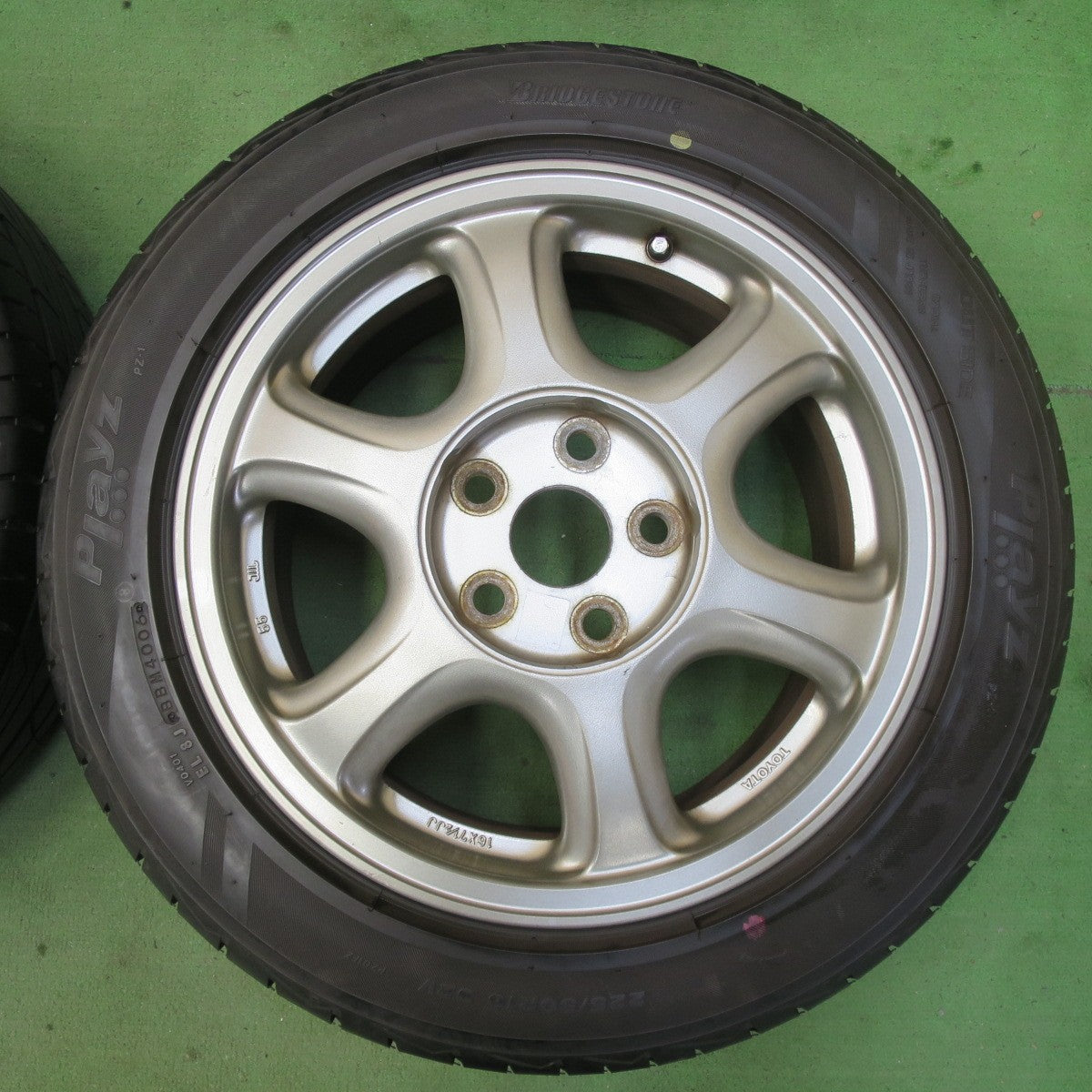 バリ溝！9.5分★トヨタ JZX90系 ツアラーV 純正 205/55R16 225/50R16 ブリヂストン プレイズ PZ-1 16インチ PCD114.3/5H★5061304イノ