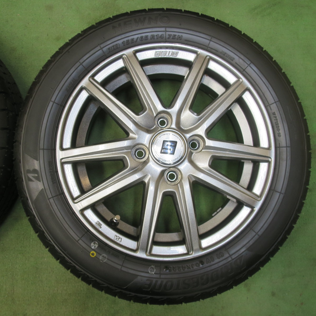 ほぼ未使用！25年！キレイ★155/65R14 ブリヂストン NEWNO SEIN ザイン 14インチ PCD100/4H★6031209イノ