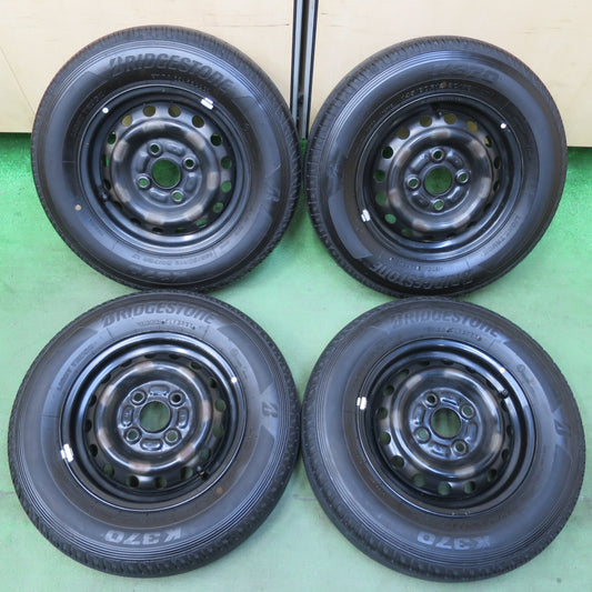 バリ溝！23年！9.5分以上★ダイハツ ハイゼット アトレー 等 純正 スチール 145/80R12 80/78N ブリヂストン K370 12インチ PCD100/4H★5103013イノ