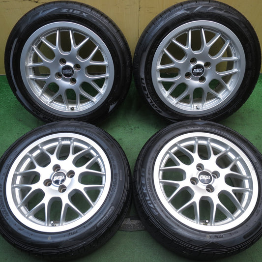 超バリ溝！23年！ほぼ10分★BBS RX214 195/55R16 ファルケン ZIEX ZE914 ECORUN 16インチ PCD100/4H★5080810NJノ