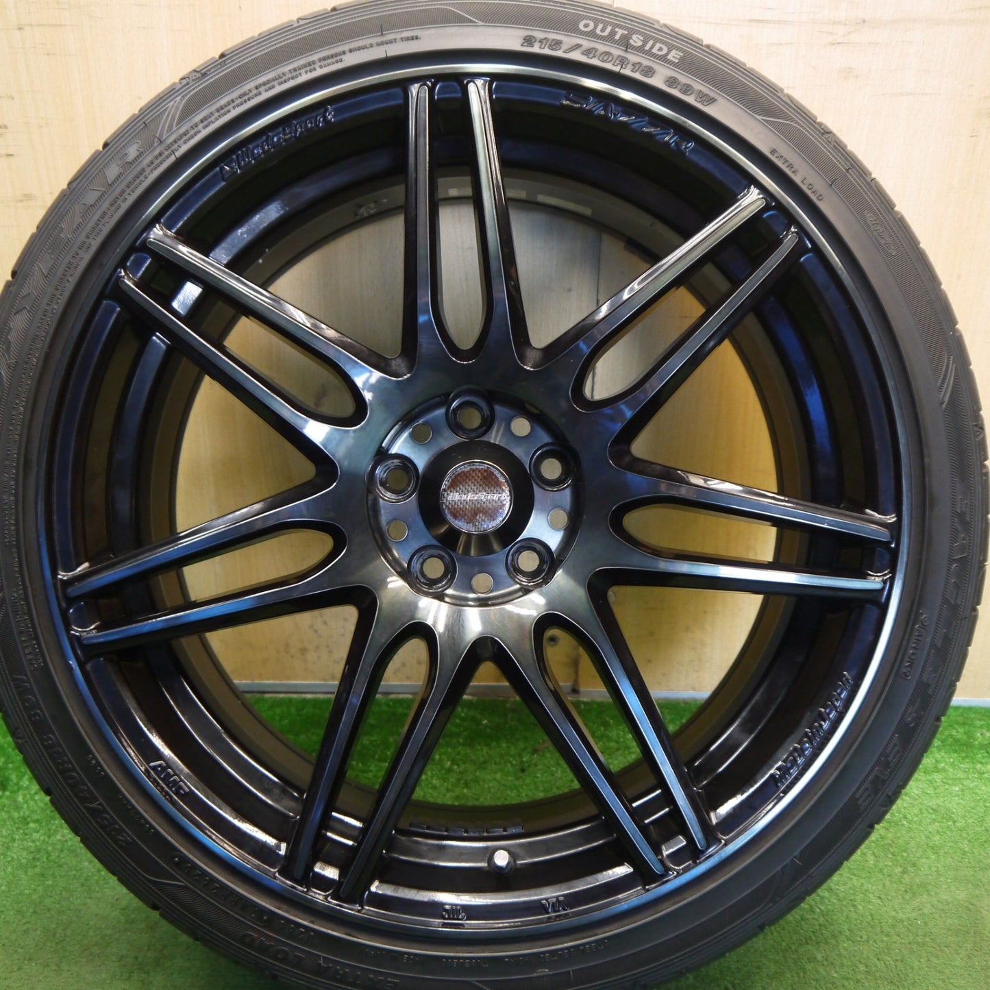 キレイ！1本◎プリウス 等 WedsSport SA-77R 215/40R18 グッドイヤー イーグル LS EXE ウェッズスポーツ 18インチ PCD100/5H◎6080306Hノ