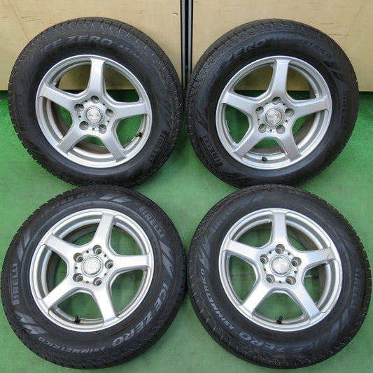 バリ溝！22年！9分★スタッドレス 195/65R15 ピレリ アイスゼロ アシンメトリコ SIBILLA GG シビラ PCD114.3/5H★4120505イス