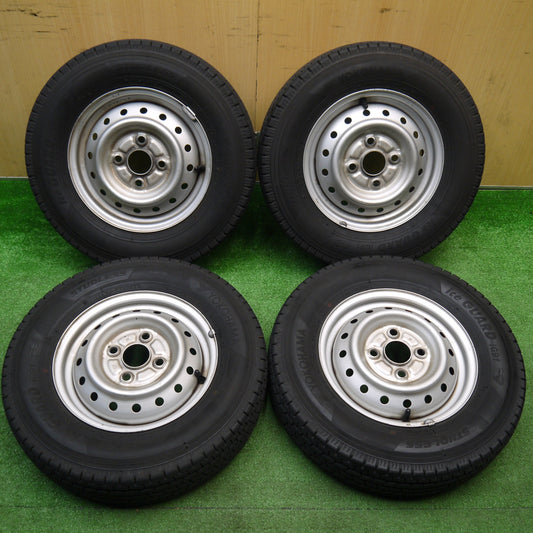 バリ溝！22年！9.5分★スタッドレス 145/80R12 80/78N ヨコハマ アイスガード iG91 スチール ホイール 12インチ PCD100/4H★5111402KKス