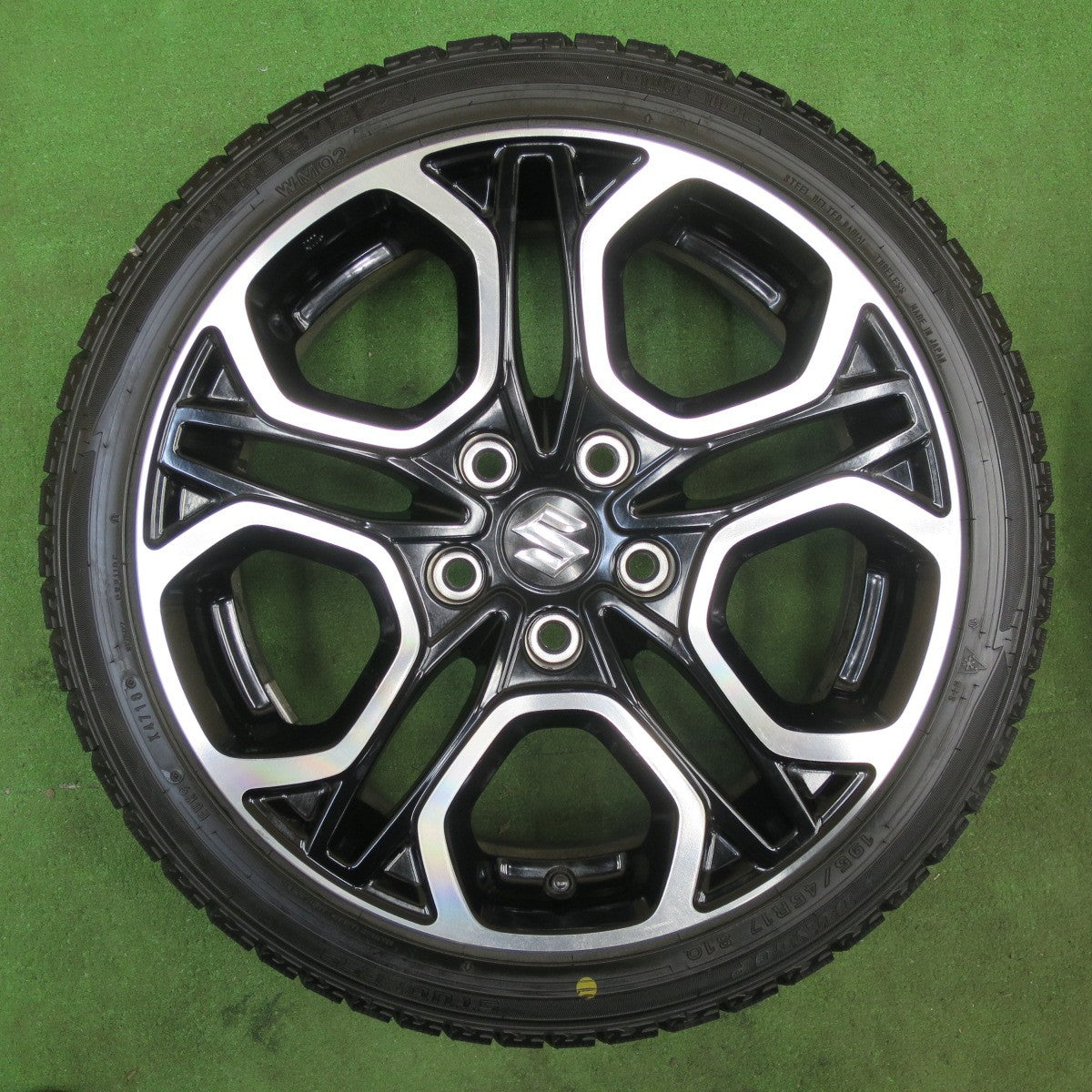 バリ溝！9.5分★スズキ ZC33S スイフト スポーツ 純正 195/45R17 スタッドレス ダンロップ ウインターマックス WM02 17インチ PCD114.3/5H★5112204TTス