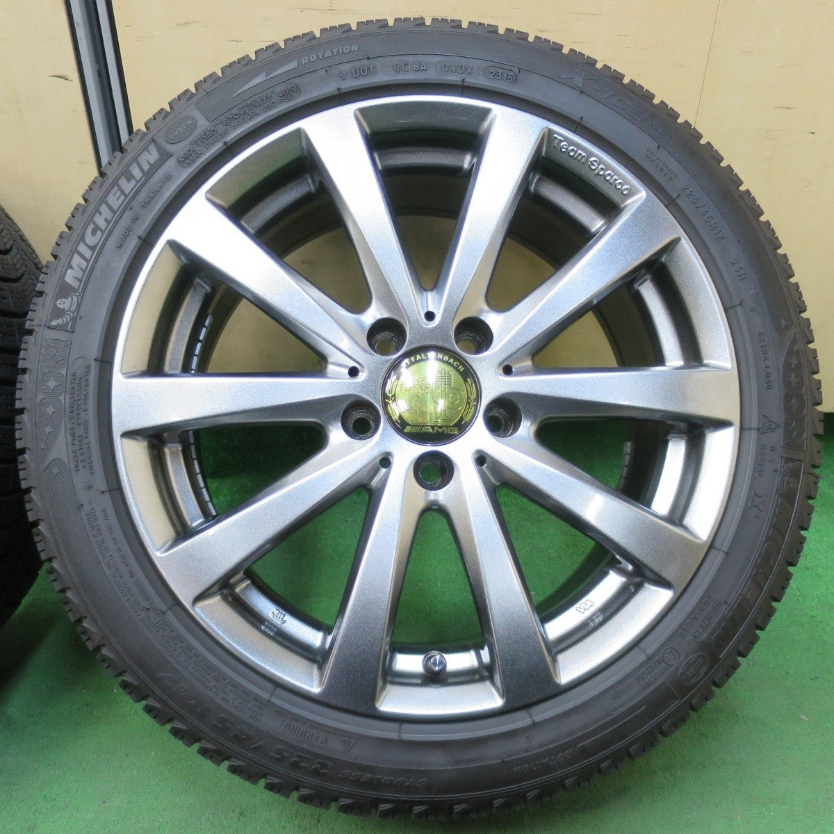 バリ溝！キレイ！9分★ベンツ 等 Team Sparco 225/45R17 スタッドレス ミシュラン X-ICE XI3 17インチ チームスパルコ PCD112/5H★5012104イス