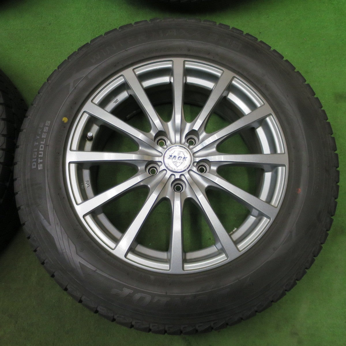 バリ溝！キレイ！9.5分★スタッドレス 225/65R17 ダンロップ ウインターマックス SJ8 ZACK JP-112 MONZA ザック 17インチ PCD114.3/5H★6021404ナス