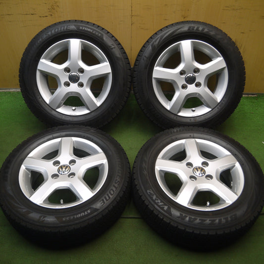 *送料無料* バリ溝！21年！キレイ！9分★ワーゲン UP! 純正 165/70R14 スタッドレス ブリヂストン ブリザック VRX2 アップ PCD100/4H★4061102Hス